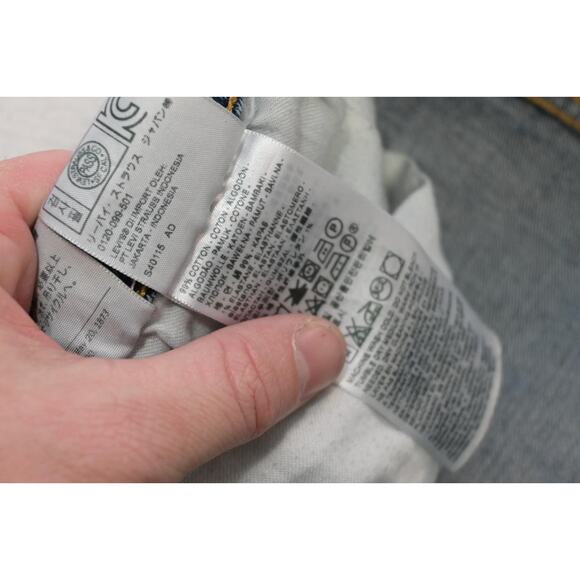 Levi's 505 Regular Fit Straight Stretch Rugged Denim Blue Jeans Mens Sz 50 x 30 - Picture 8 of 11